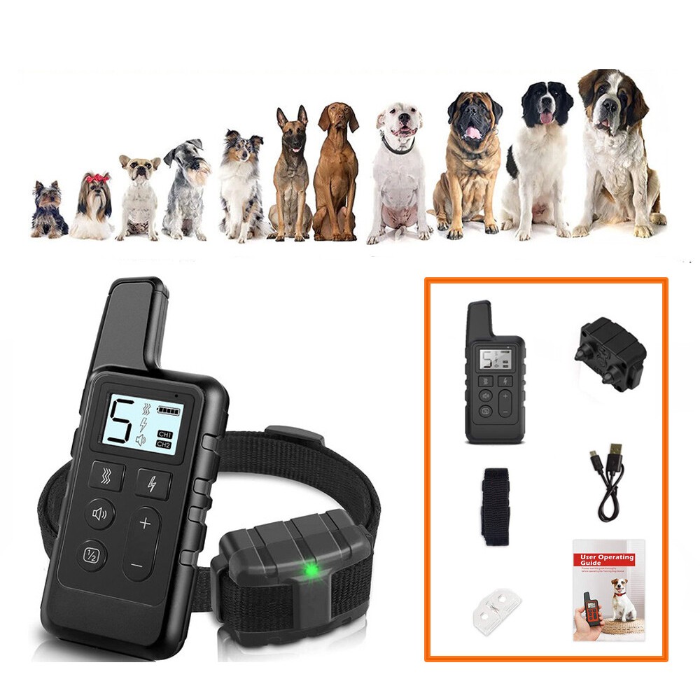 2700 FT Remote Dog Shock Training Collar Rechargeable Waterproof LCD Pet Trainer