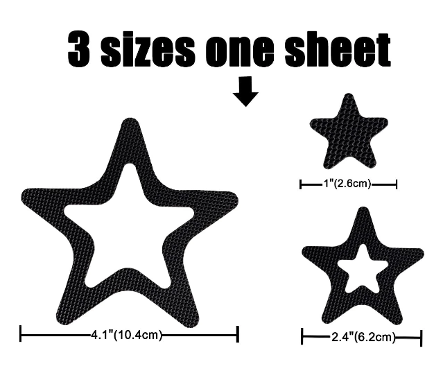 5 Sets of Anti Slip Stickers Star Bath Shower Grip Non-Slip Safety Floor 15pcs