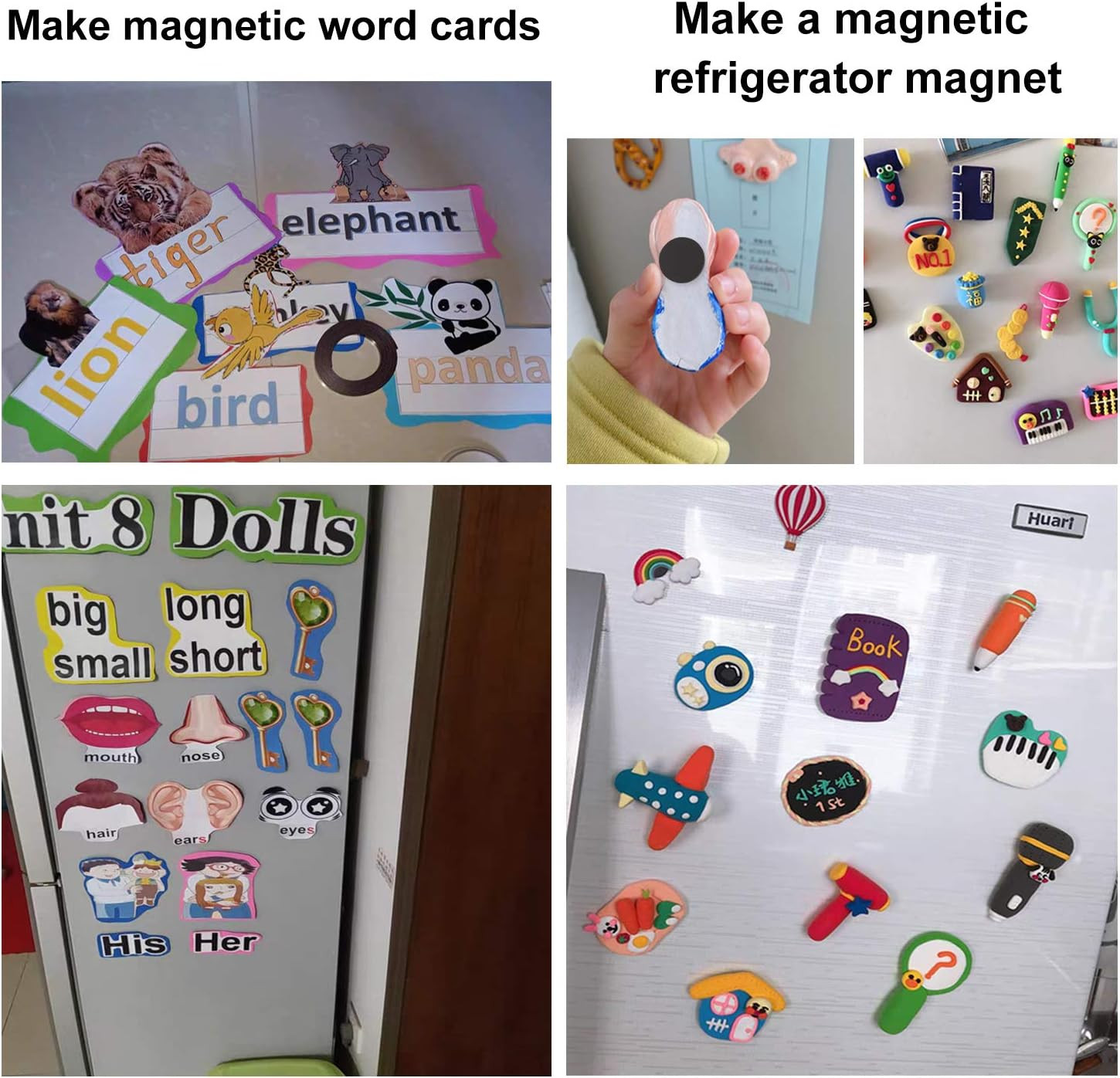 60 Pack 20x2mm Round Peel and Stick Magnets w/ Adhesive Backing for DIY Crafts