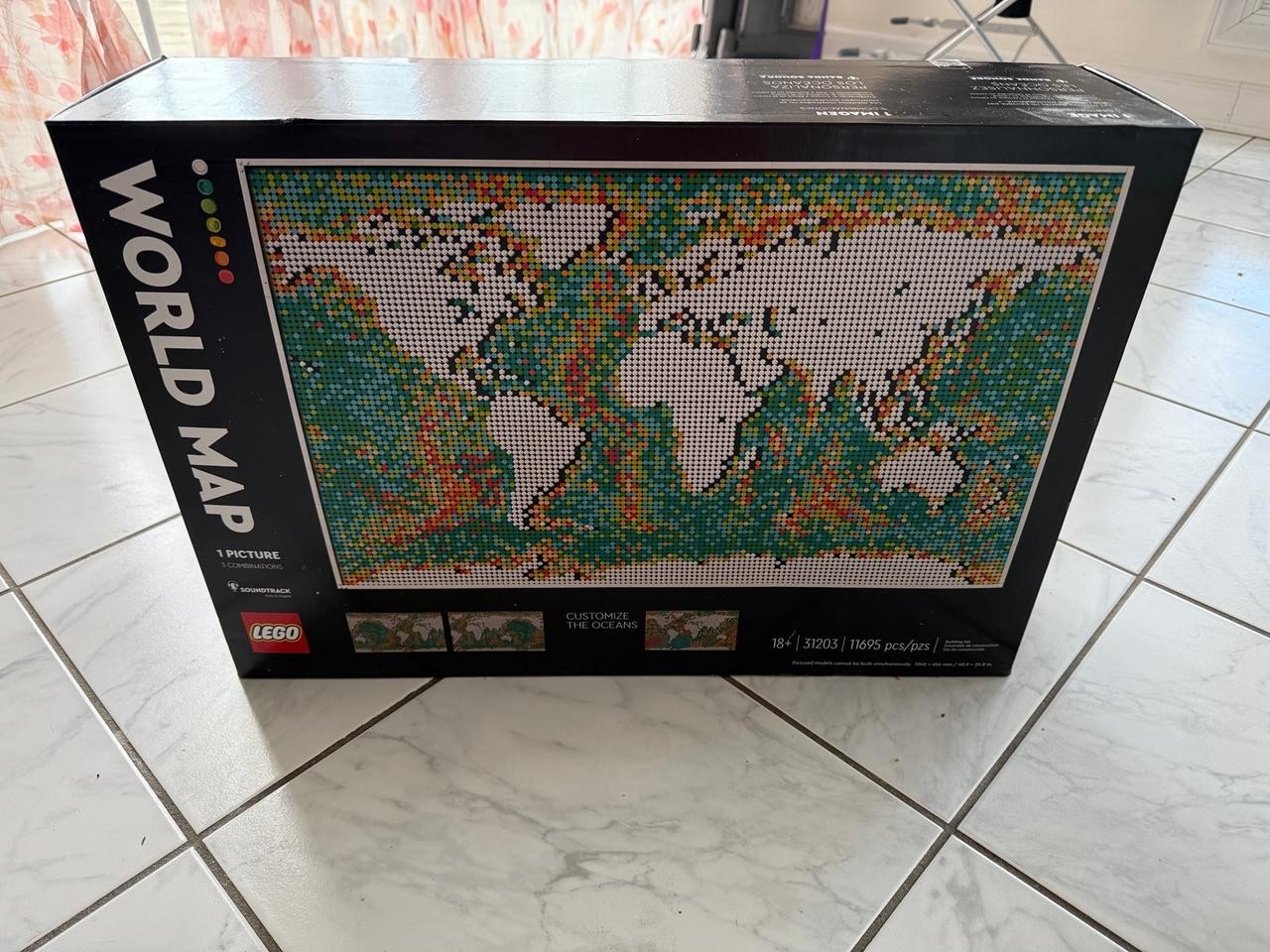 LEGO Art World Map 31203 – RETIRED HUGE 11,695 PCS Mosaic Wall Art – New