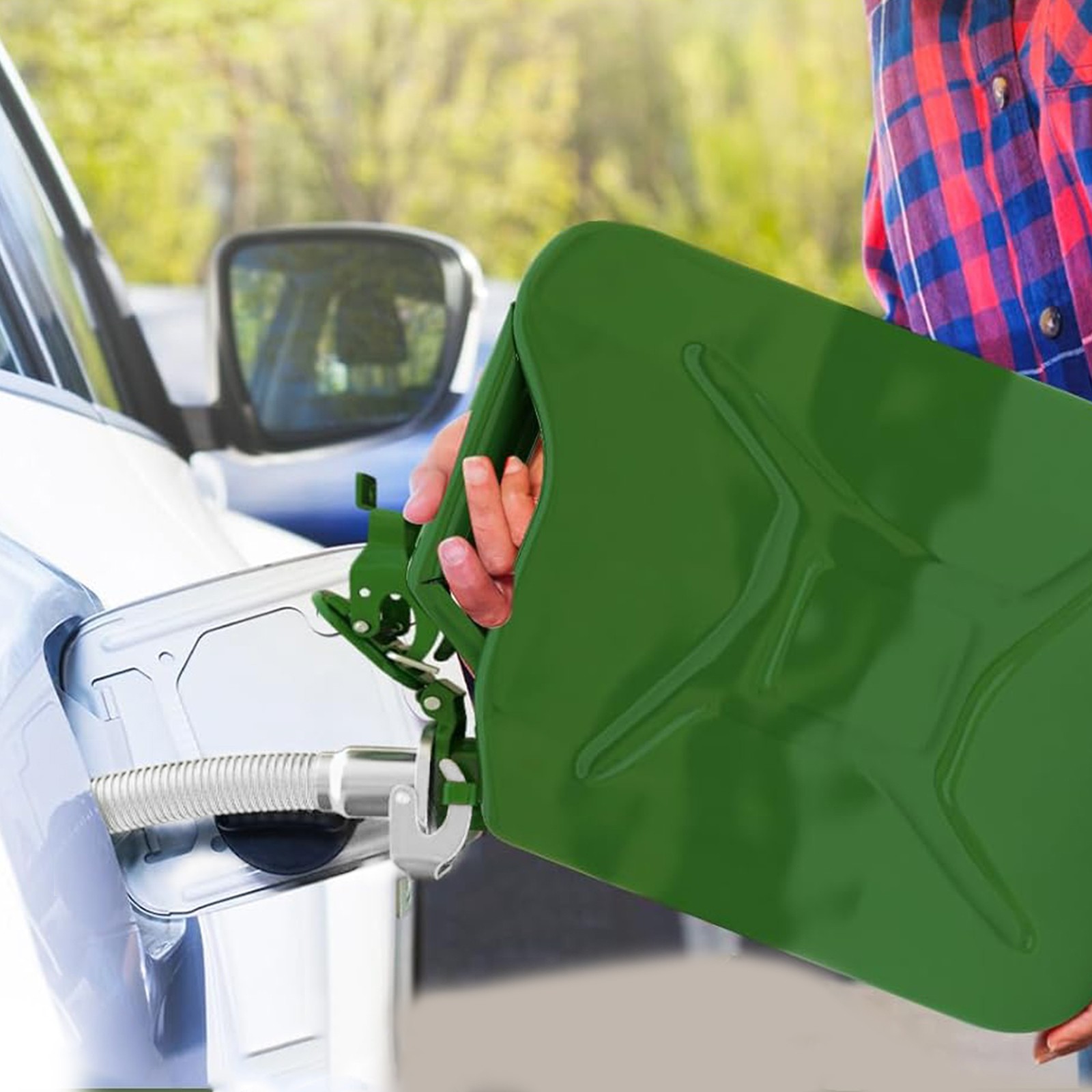 Stainless Steel Gas Can Spout w/ Nozzle 29.5cm Flexible for Jerry Can 5L 10L 20L