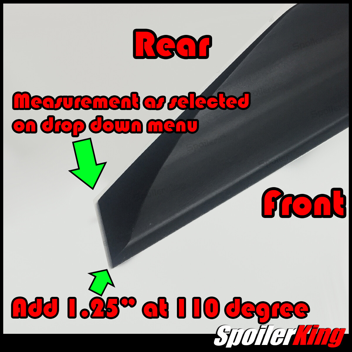 SpoilerKing 380KC Universal 30"- 55" Custom Rear Polyurethane Trunk Spoiler Wing