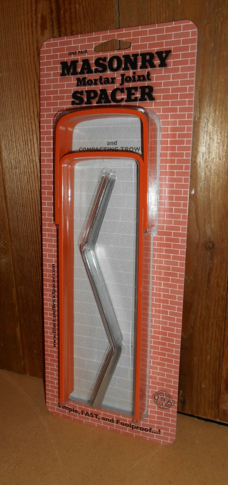 Masonry Fork & Compacting Trowel. Cement Block and Brick Joint Spacer Tool.