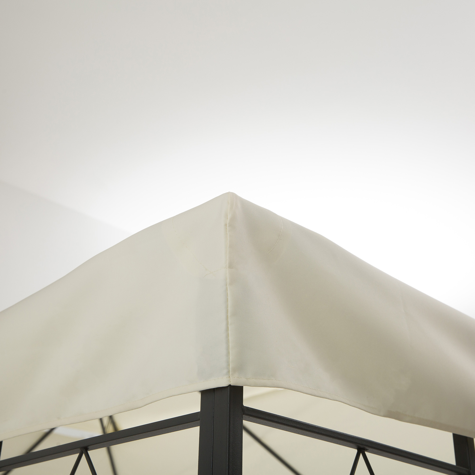 13' x 10' 2-Tier Gazebo Canopy Top Cover Replacement for Patio, Cream White