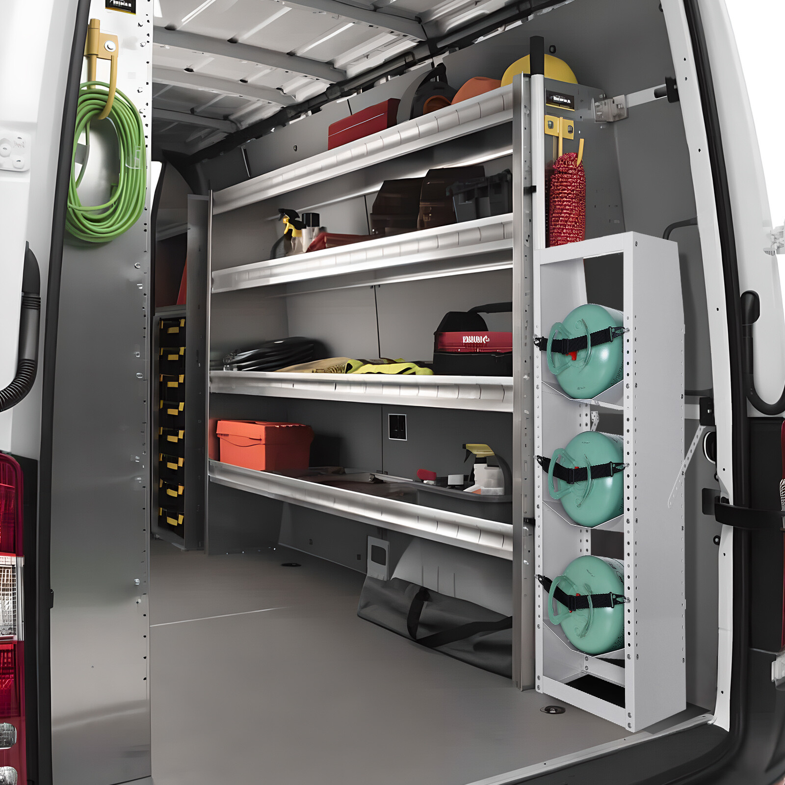 VEVOR Refrigerant Tank Rack 3 x 30-50lbs Bottle Tanks Cylinder Tank Rack