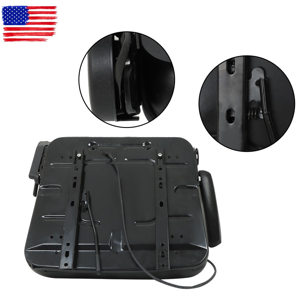 Universal Forklift Seat Fold Down Tractor Seat Adjustable Back & Armrest