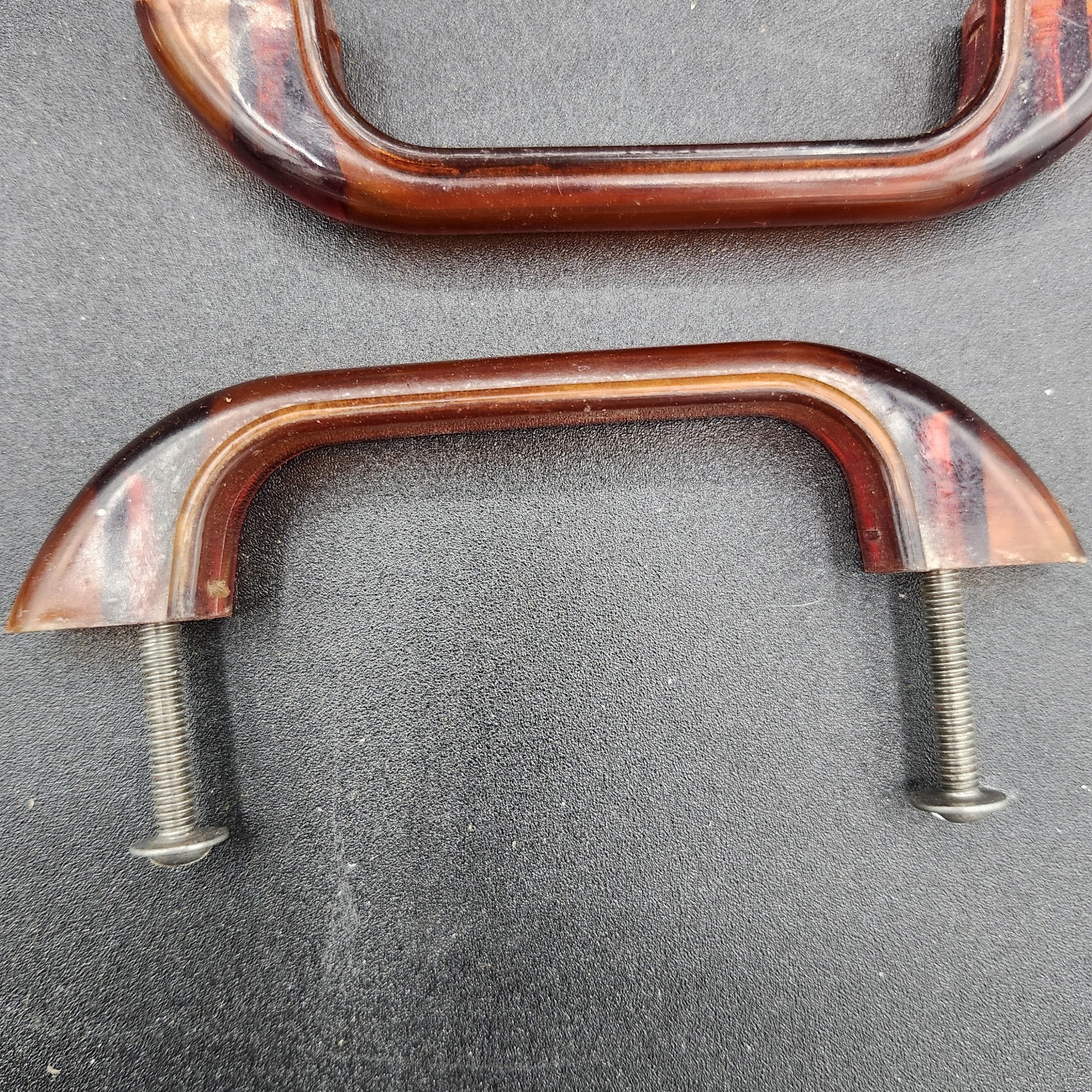 Lot Of 12 Vintage Art Deco Amber Bakelite Drawer Pulls 1930s/40s 3 1/8"OC