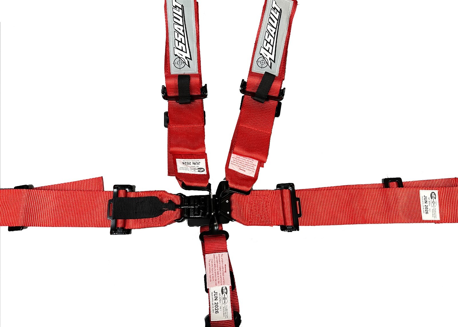 SFI Date 2026 Red 5 Point 3" Wide Safety Race Harness Seat Belt Kit SFI 16.1