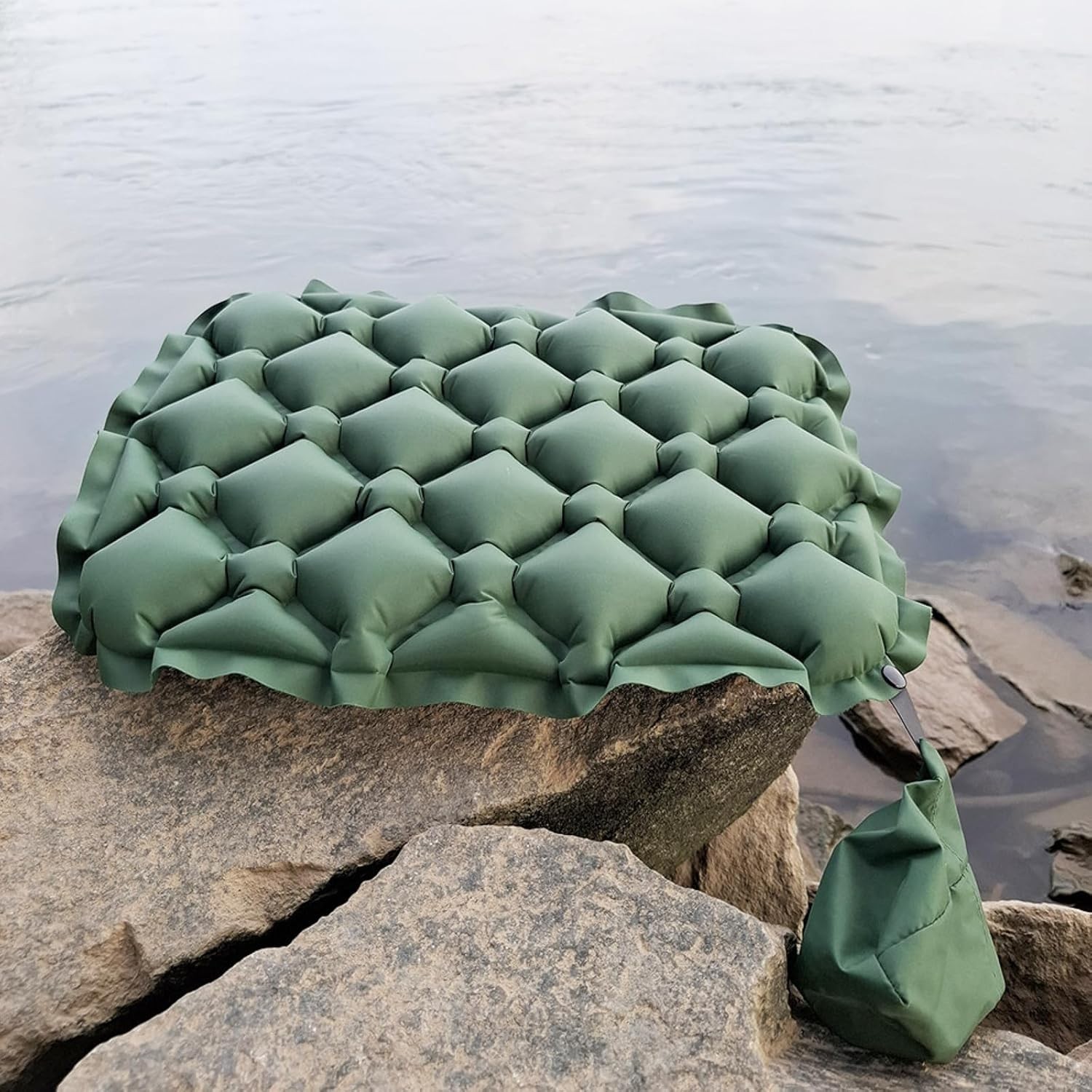 Inflatable Seat Cushion Ultralight, Compact Air Pad with Storage Bag Travel