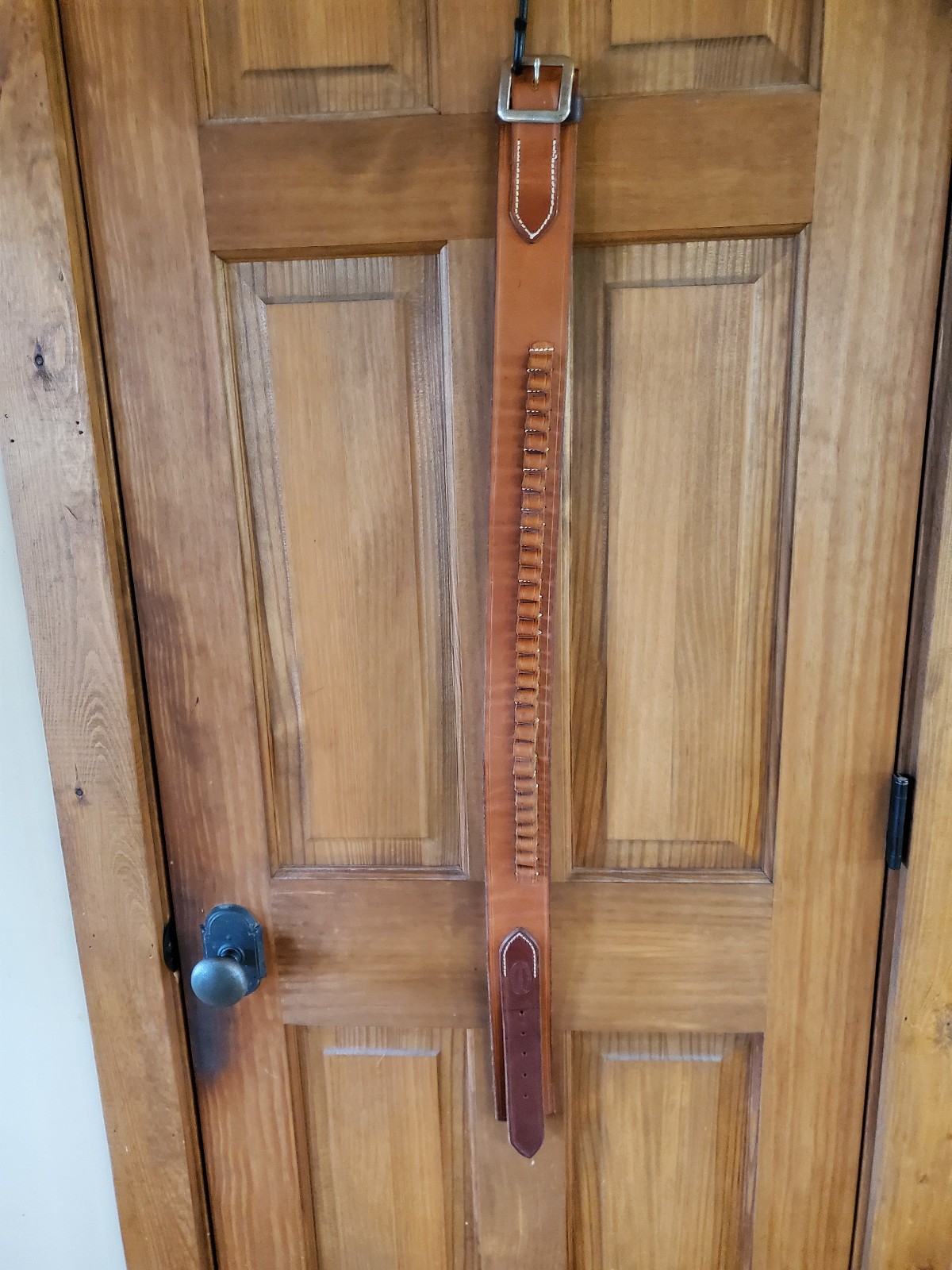 Old West Outfitters Leather Gun Belt with 30 .45 Cal. Cartridge Loops.