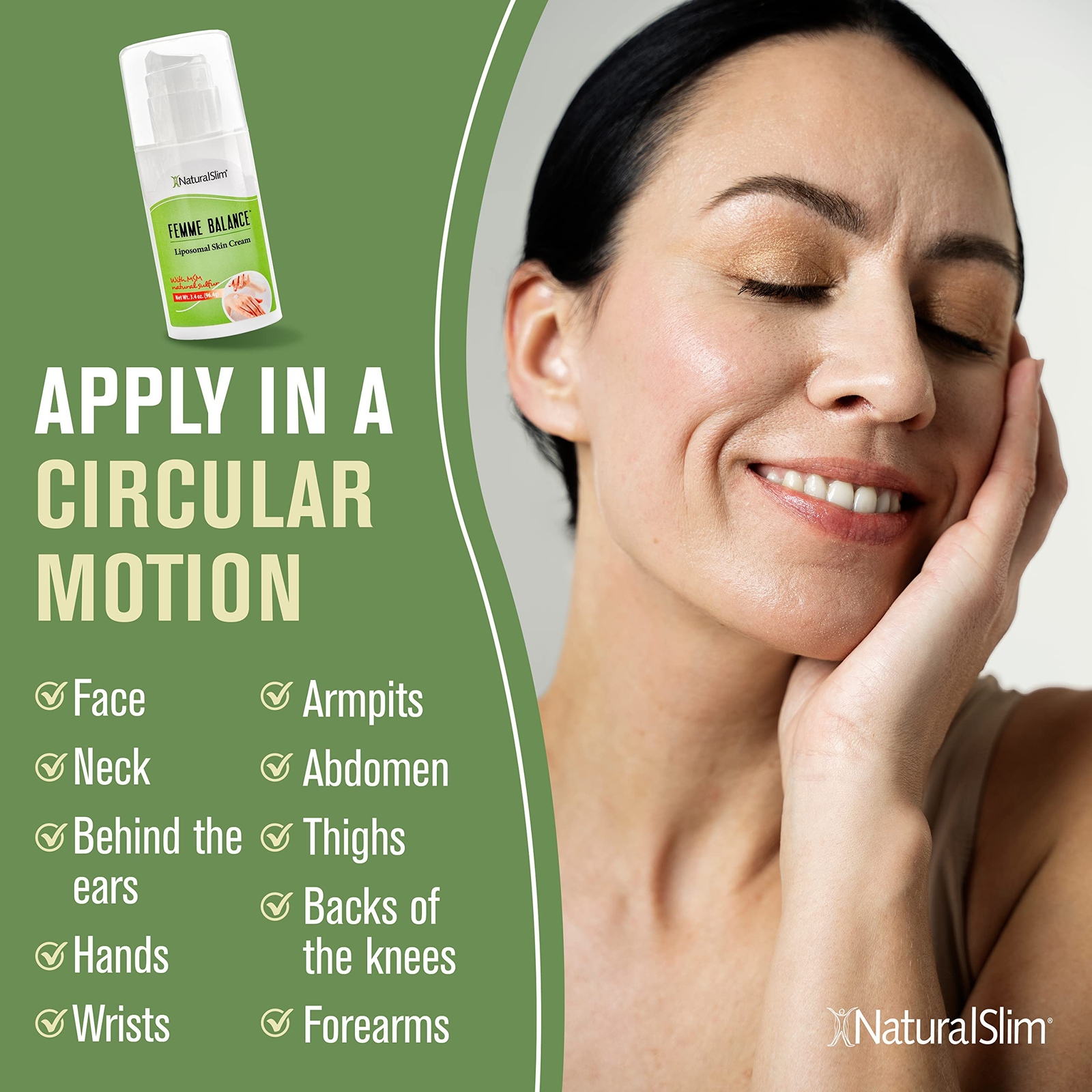 NaturalSlim Femme Balance Progesterone Cream Natural Balancing Skin Cream 2-Pack