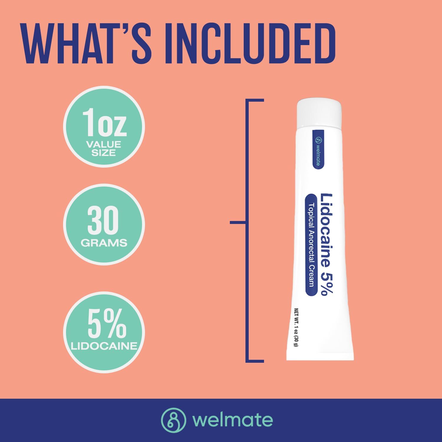 WELMATE | 5% Lidocaine | Numbing Cream Maximum Strength | Topical Anesthetic |