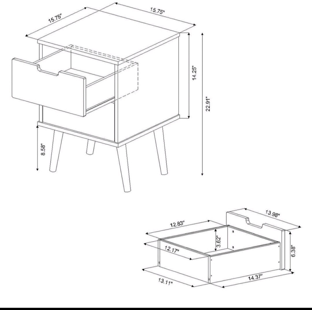 Pillowfort Assembly Not Required Kids' Bedside Cabinet Nightstand White