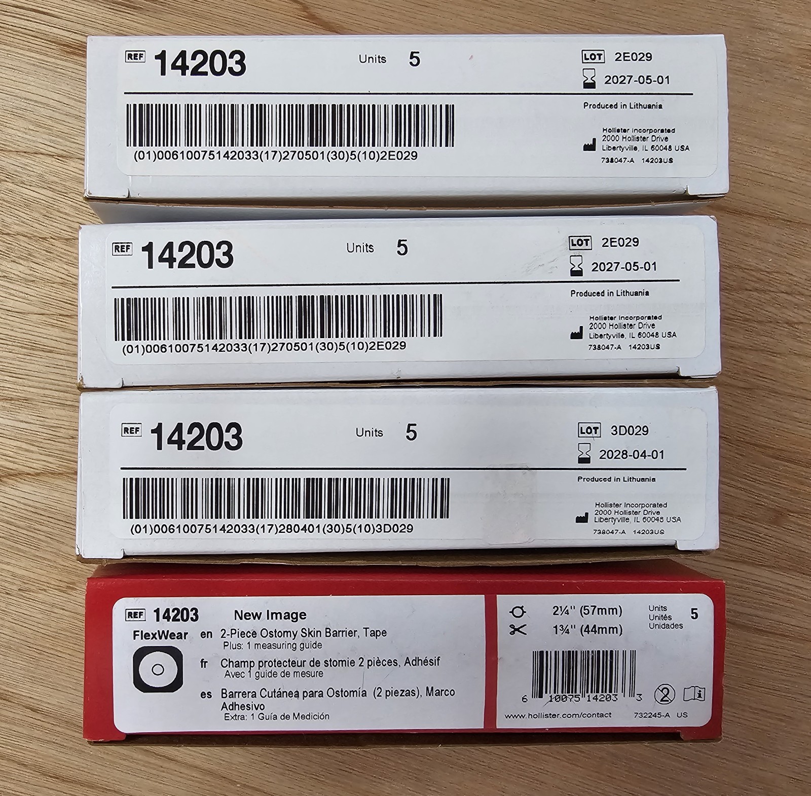 Hollister 14203 Cut-to-Fit Flex Wear Skin Barrier with Tape, 4 boxes, 5 each box