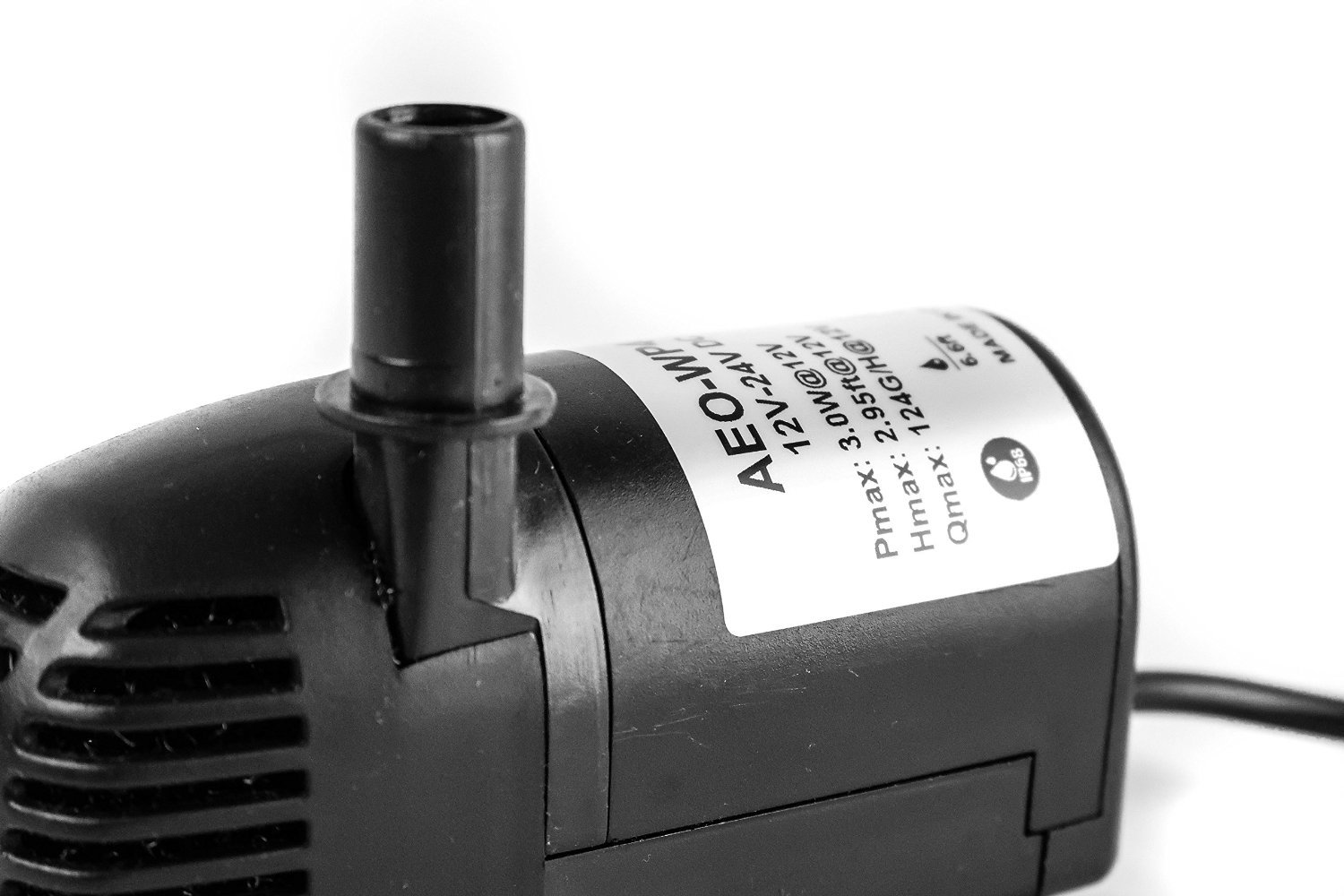 AEO 12V - 24V DC Brushless Submersible Water Pump, 196GPH (1 Pack)