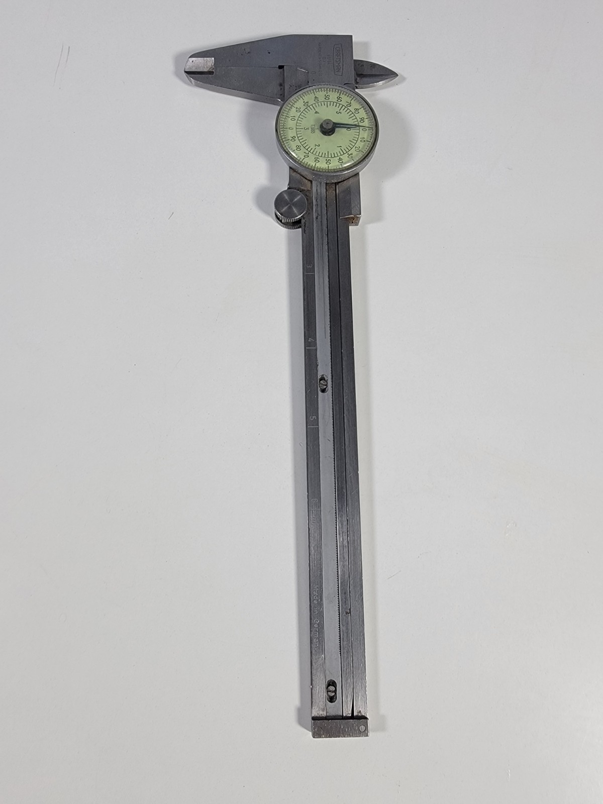 Vintage Sears Craftsman 6" Manual SAE Dial Caliper 40164 Stainless Steel Nice