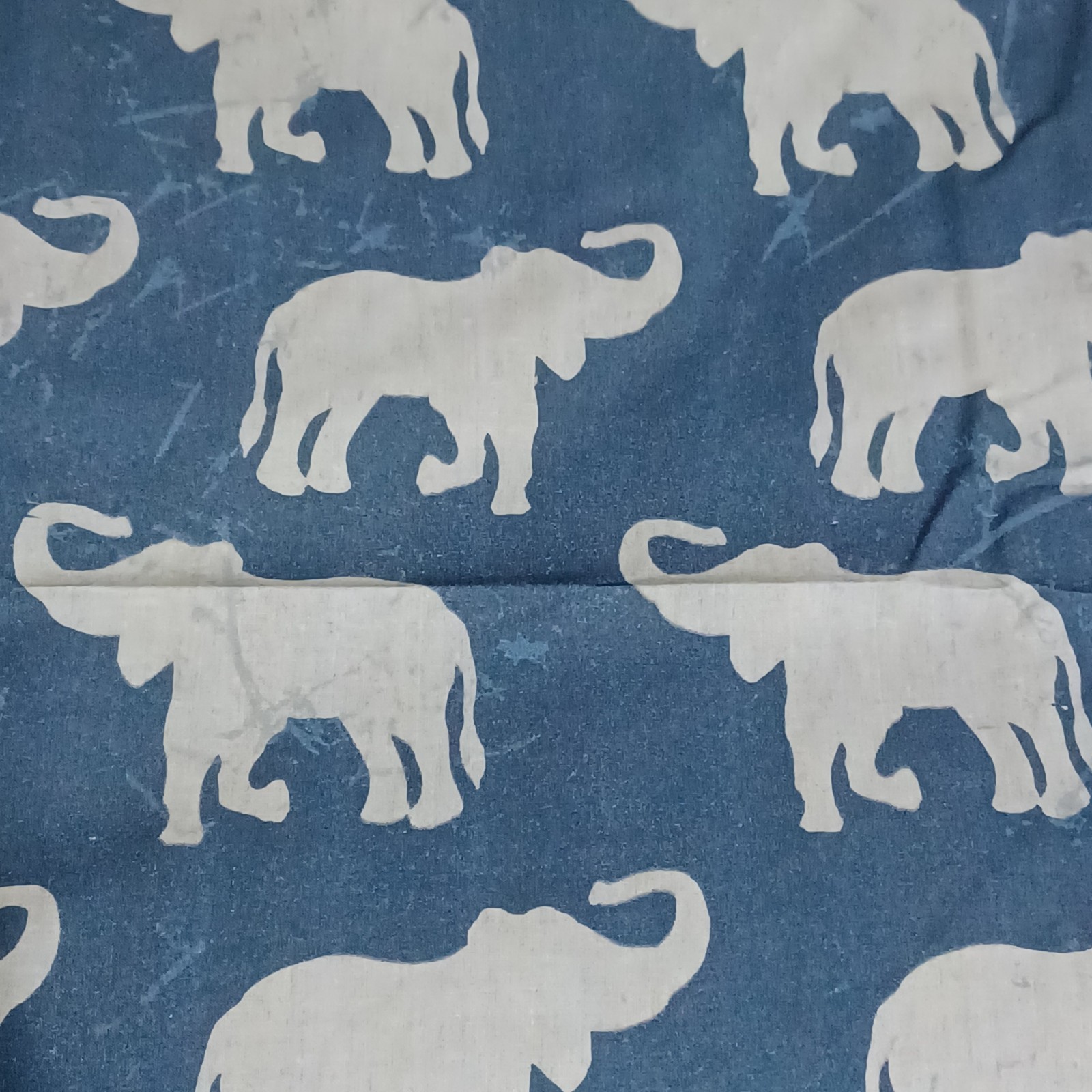 Pottery Barn Elephant F/Q Duvet Cover Blue Gray Neutral Marketing Sample
