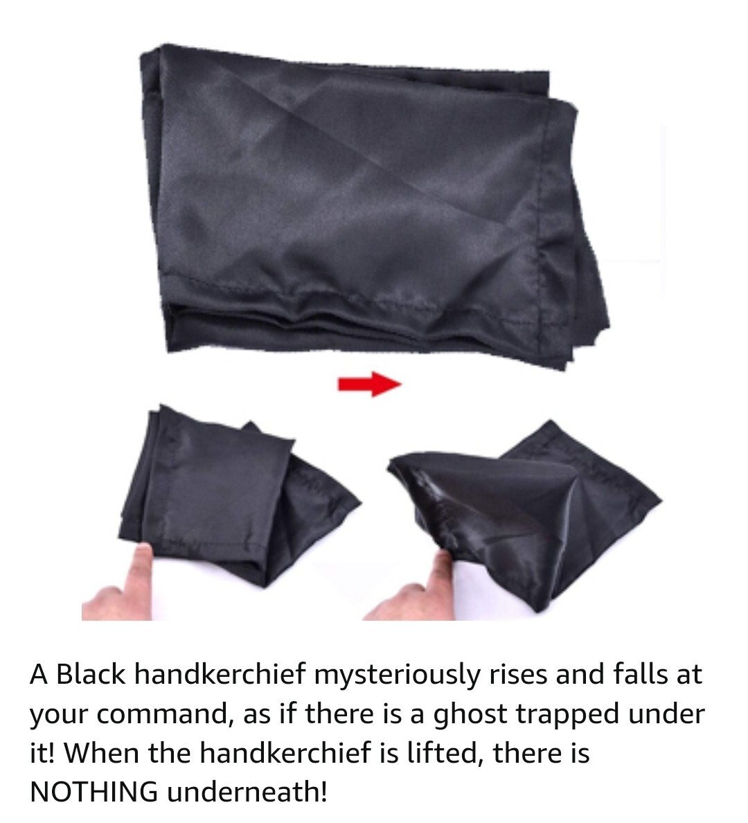 Magic Trick The Haunted Hanky Handkerchief Dancing Scarf Close Up Prop T7