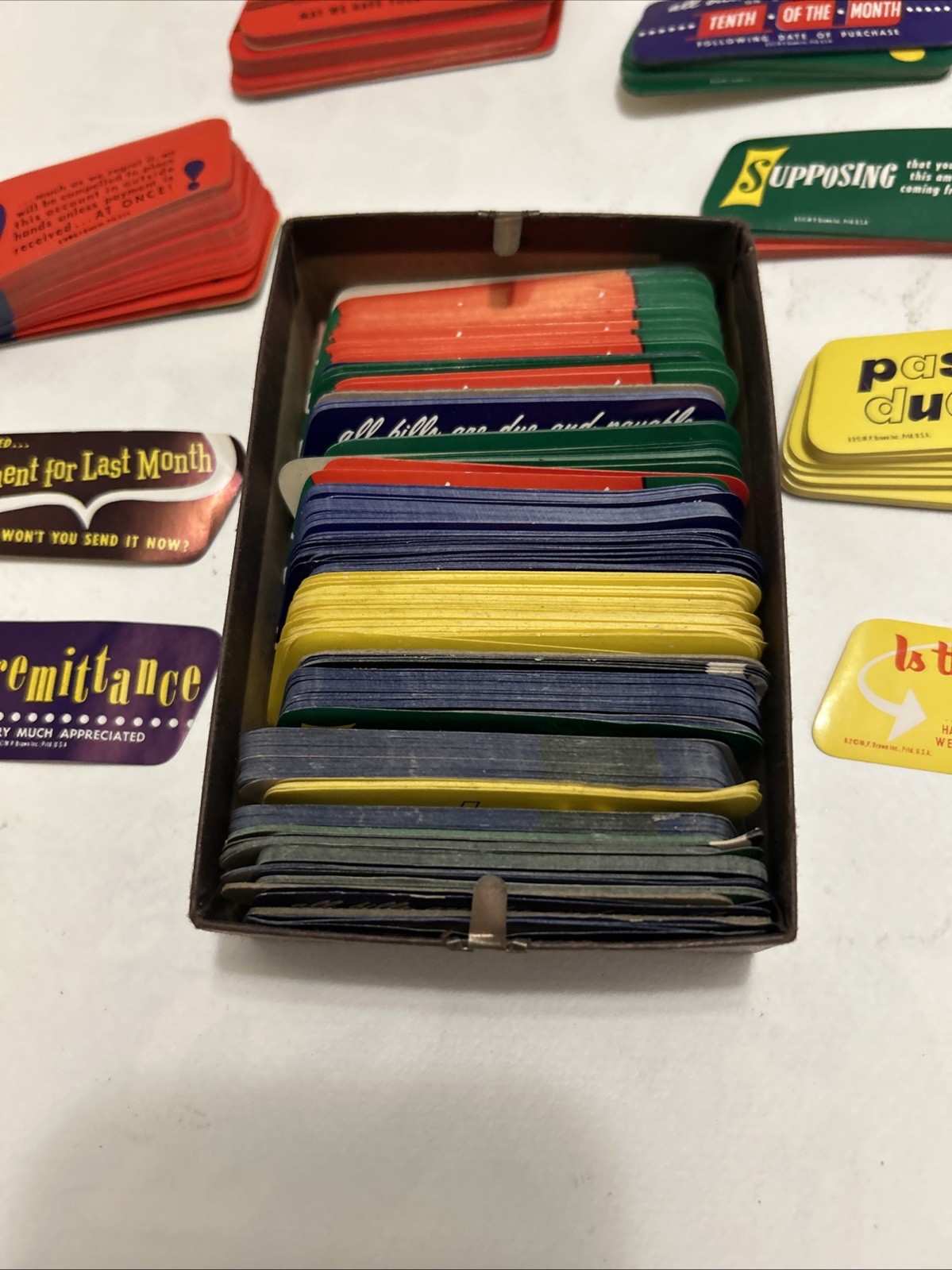 Vintage 1950's Past Due Bill Reminders - Dozens Lick & Stick Style Labels - NOS!