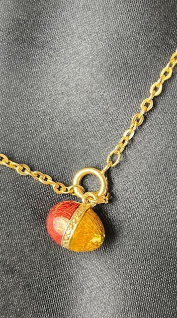 Joan Rivers Faberge Egg Charm Necklace