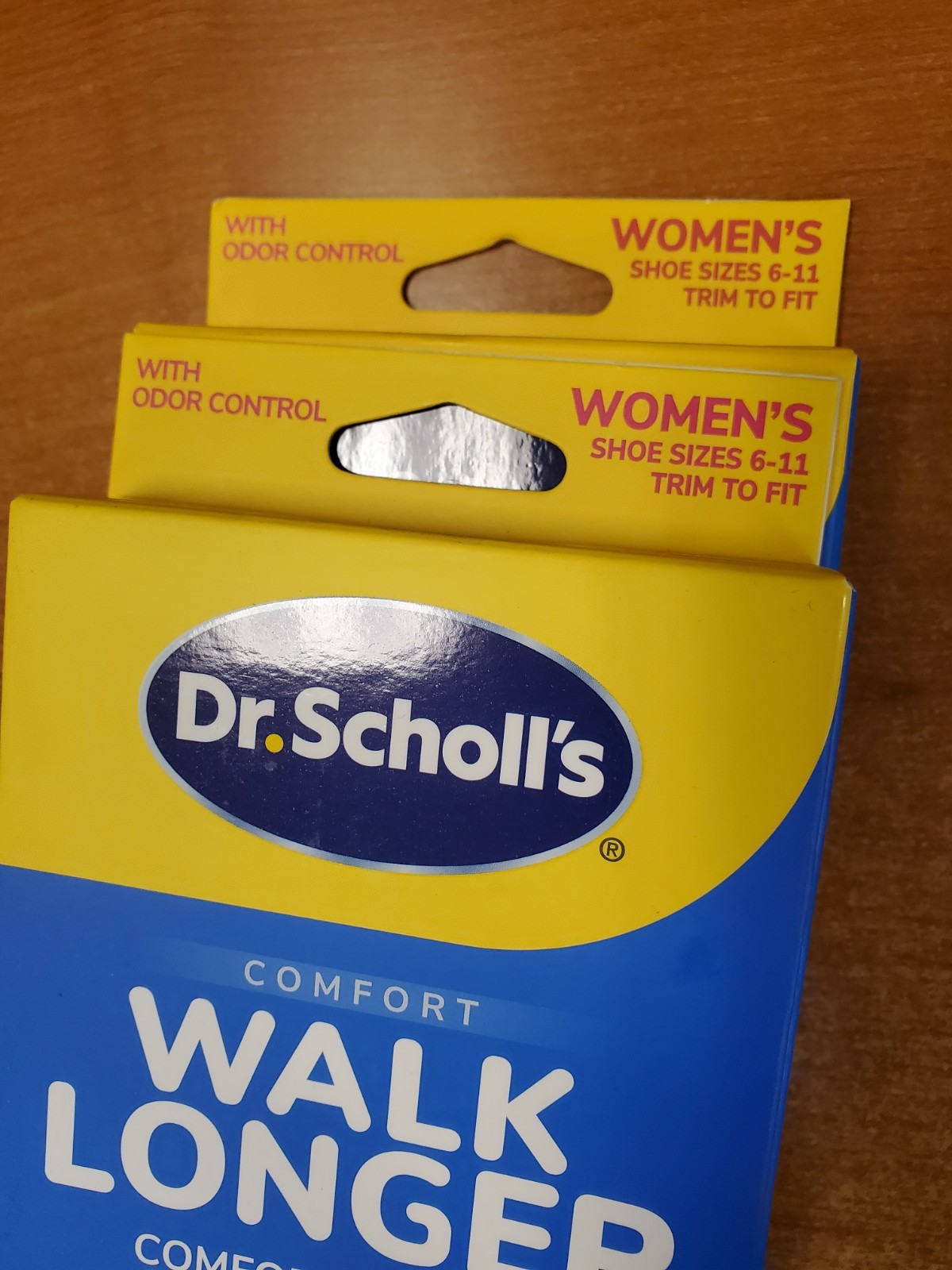 2 Pairs: Dr. Scholl's Walk Longer Comfort Insoles Women's Size 6-11 (3252) R7P8a