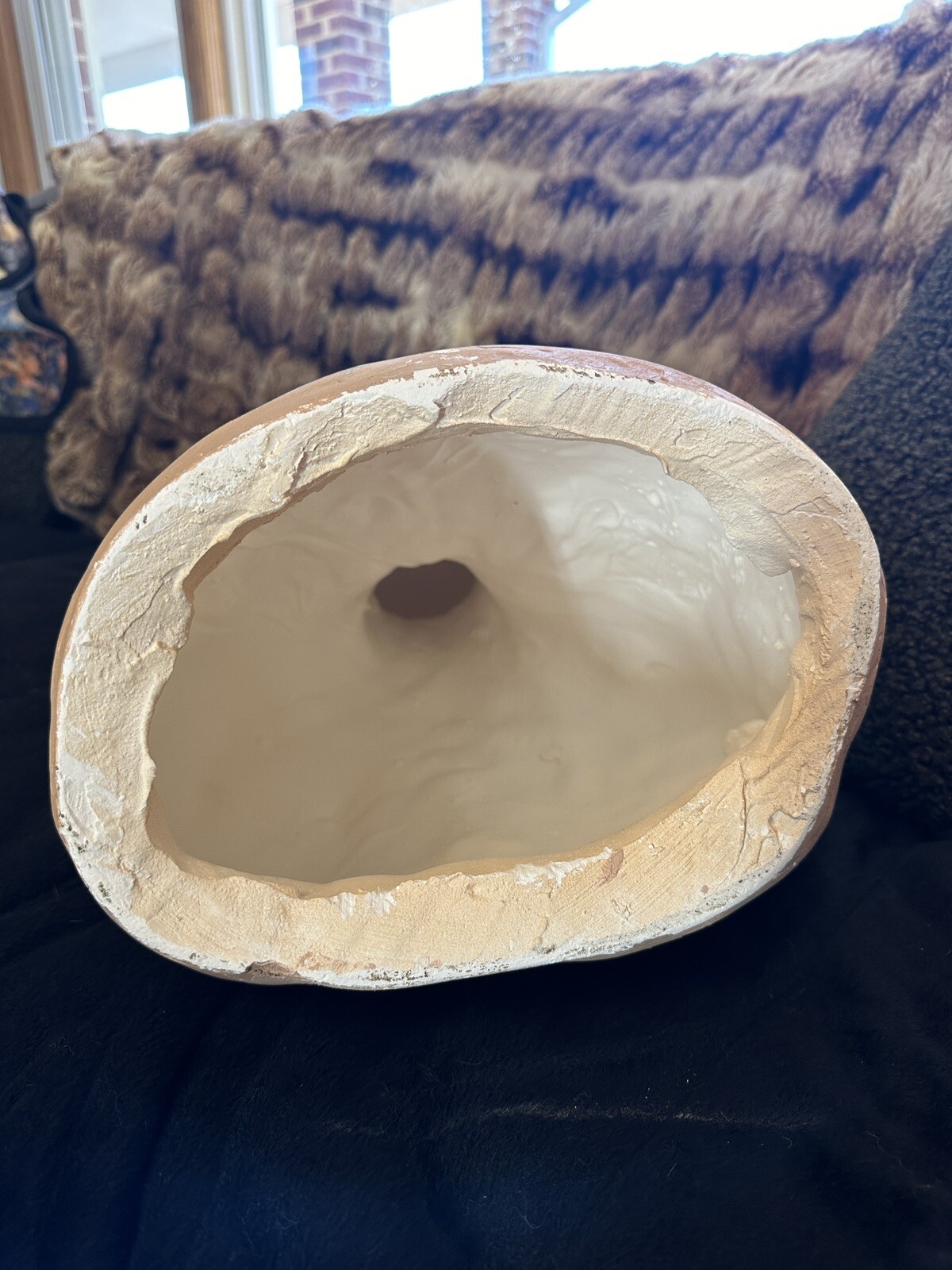 Vintage French Paris Lady Woman Hat Bust Head Champs Elysees Mannequin Plaster