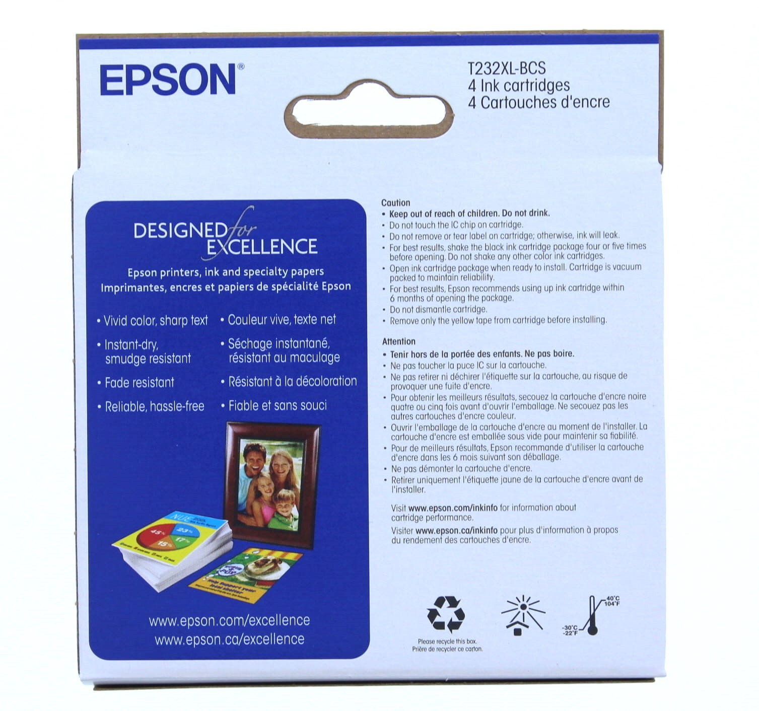 Epson 232XL/232 Ink Cartridge Black/Tri-Color
