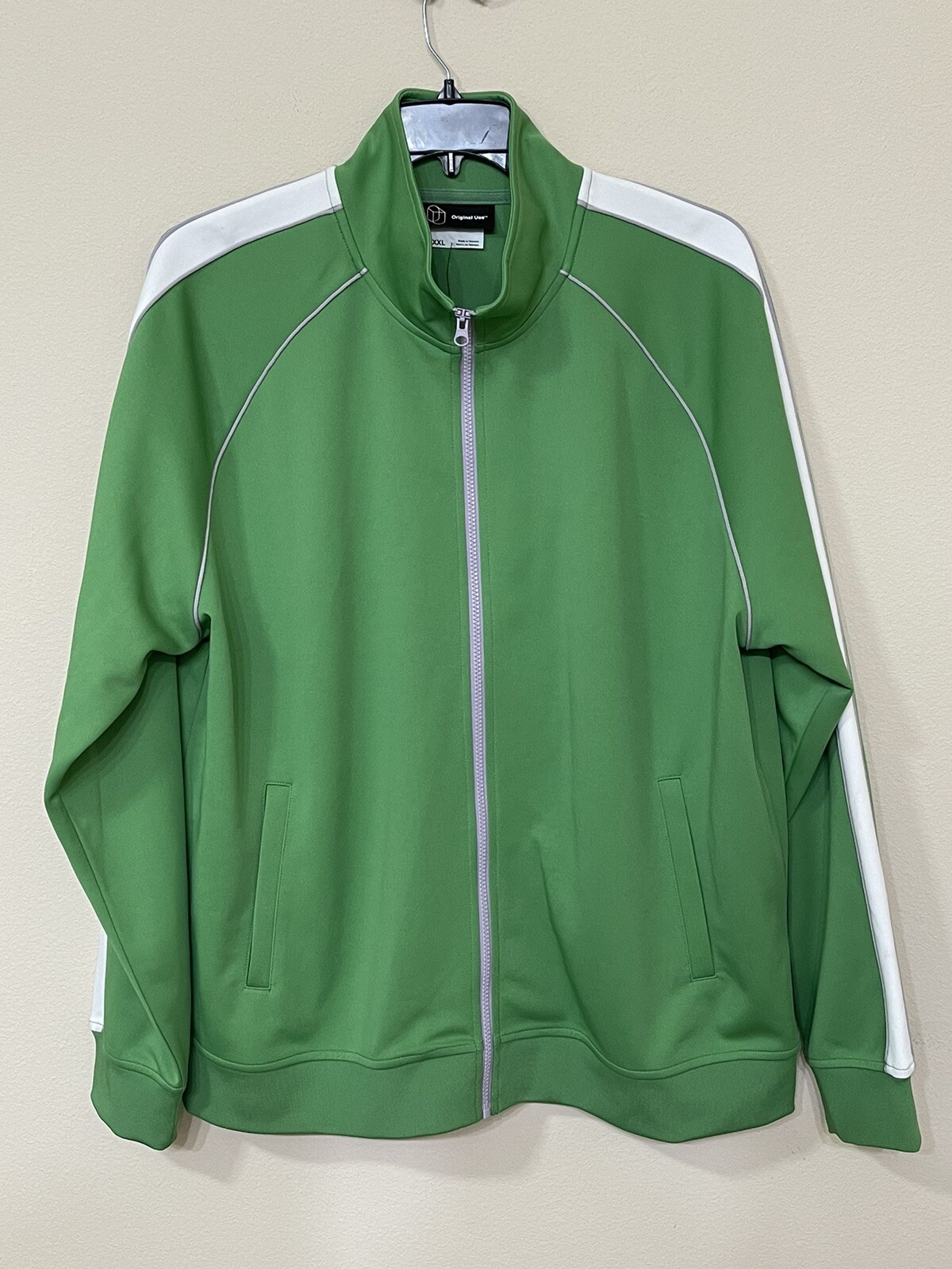 Original Use Men’s Green Zip Up Long Sleeve Comfort Sports Jacket s XXL