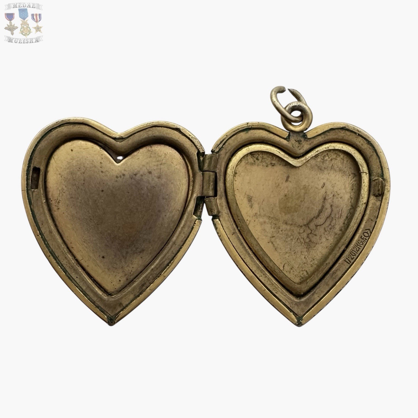 1/20 12K GOLD WWII MARINE CORPS EAGLE GLOBE ANCHOR INSIGNIA LOCKET SWEETHEART