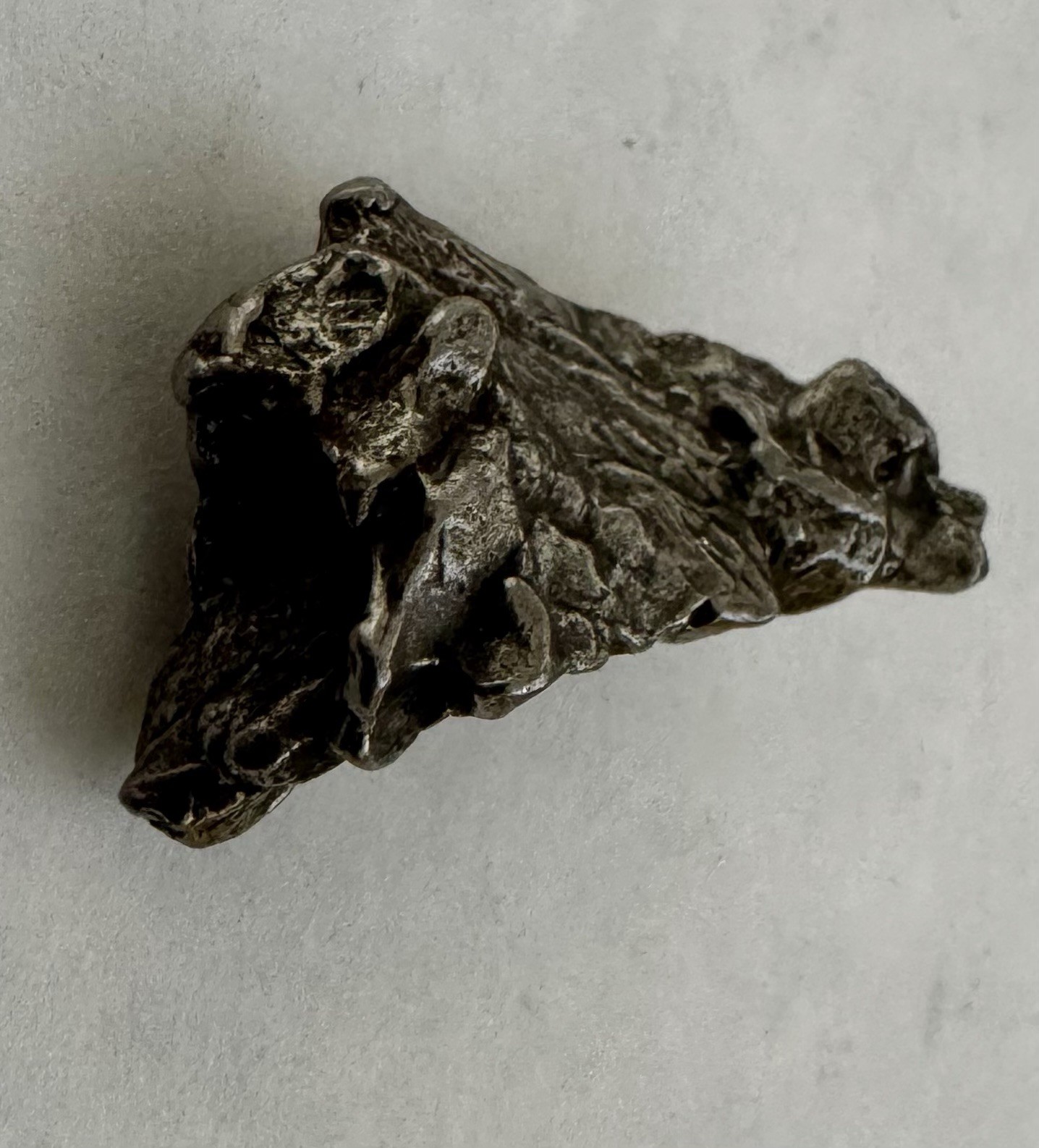 Iron Metallic Meteorite Specimen 6g Natural Collectible 23.6mm x 13.0mm