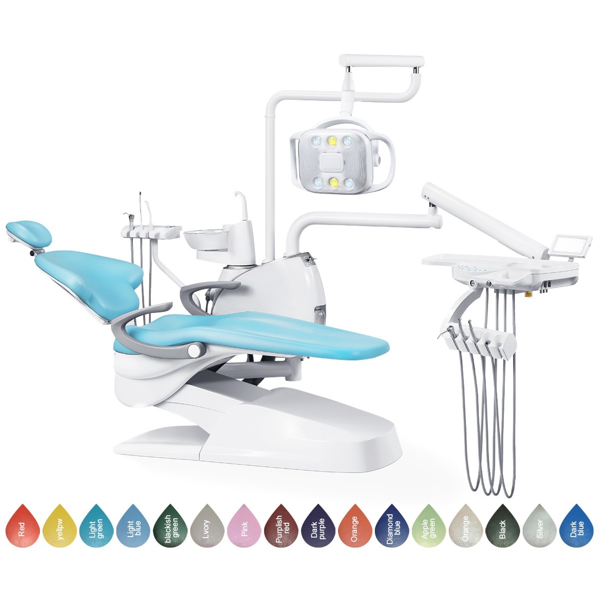 Dental Unit Chair DC Motor Computer Controlled PU Leather Integral Doctor Stool