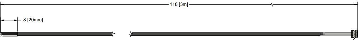 Replacement for Replacement for Delfield 2194809 Air Sensing Temperature Probe