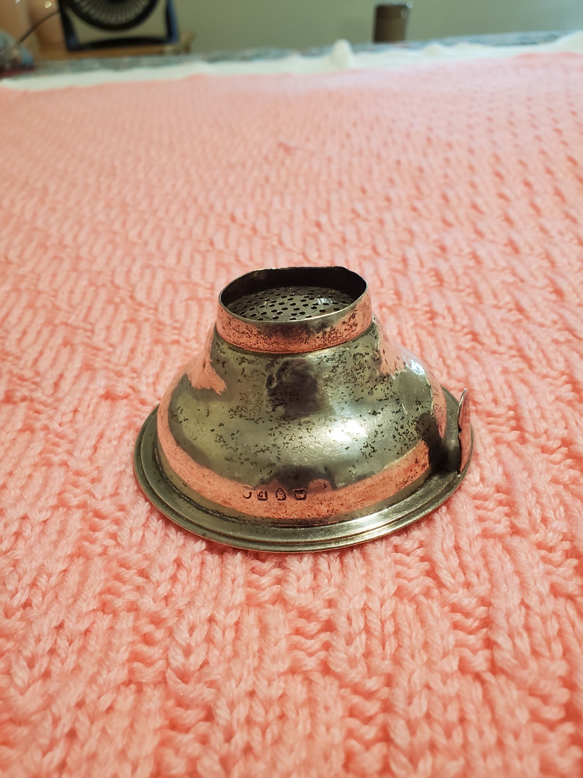 Antique Georgian Sterling Silver Wine Funnel Strainer London Hallmarked 49 Grams