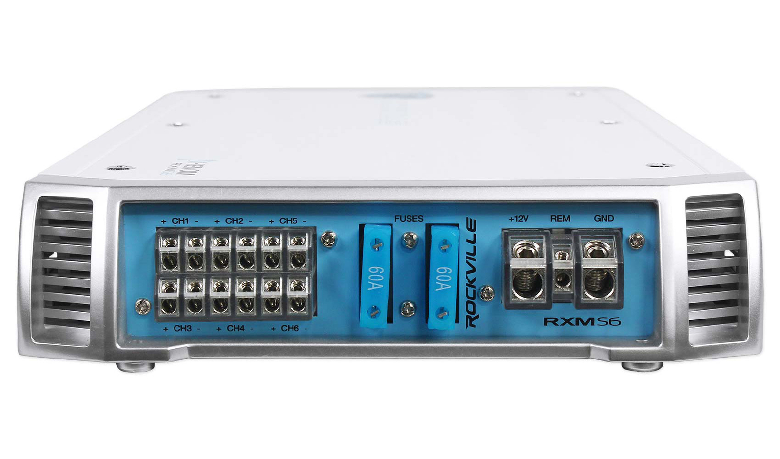 Rockville RXM-S6 Marine/Boat 2600 Watt 6 Channel Amplifier + PA Microphone