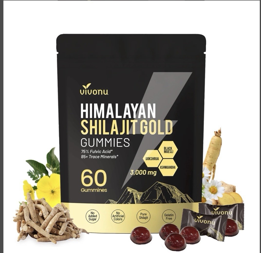 VivoNu Natural Himalayan Shilajit Gummies. Pure SHILAJIT / 60 Gummies