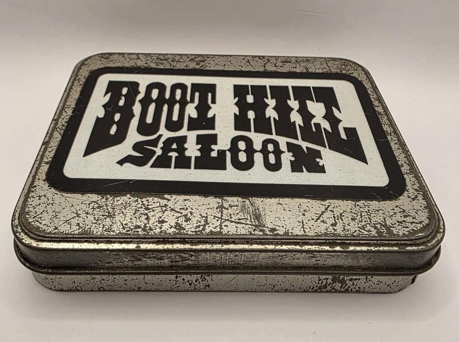 Boot Hill Saloon Fossil Metal Tin 1999 Biker Motorcycle Bar Vintage Daytona