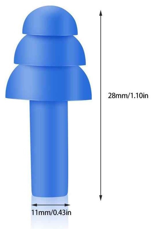 10 Pair Silicone Ear Plugs in Plastic Cases NRR 28dB Soft Reusable Waterproof