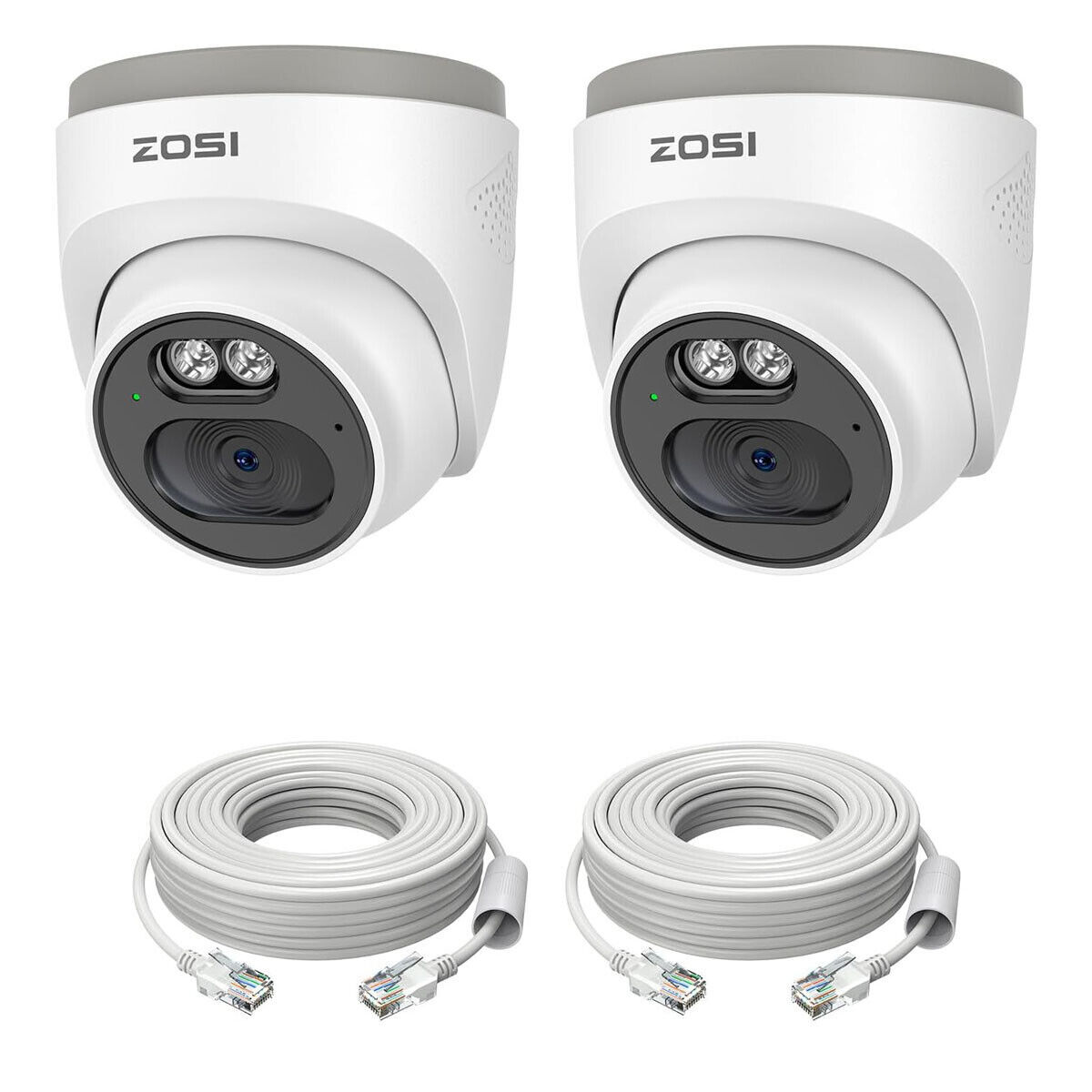ZOSI 8CH 4MP 2.5K PoE Security Camera System Outdoor Human Detection IP66 2TB