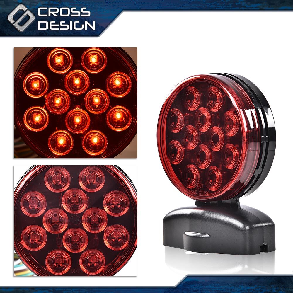 Fit For Magnetic Towing Light 12V Tow Trailer Lights LED Brake Tail Signal Lamp