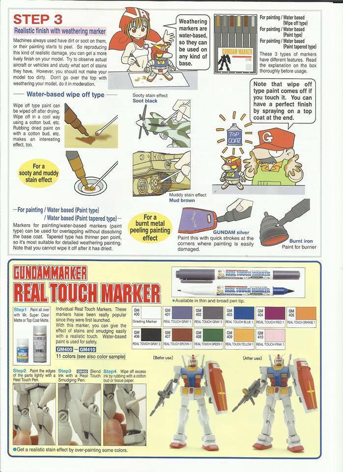 GSI Creos Gundam Marker Sets of Six. 13 Different Sets Buy Two Or More And Save