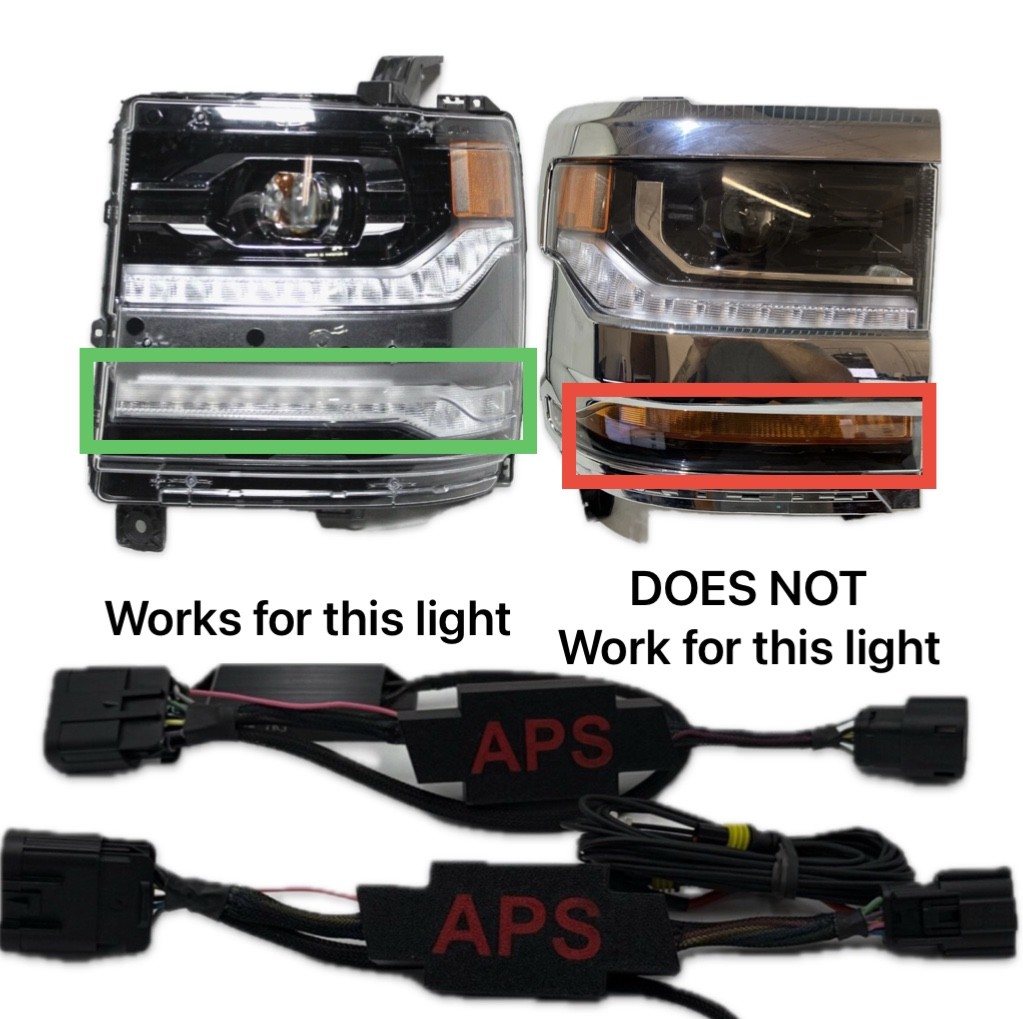 Chevy Silverado Headlight Conversion 2014- 2015 LT 1500 to 2016-2018 LED LTZ