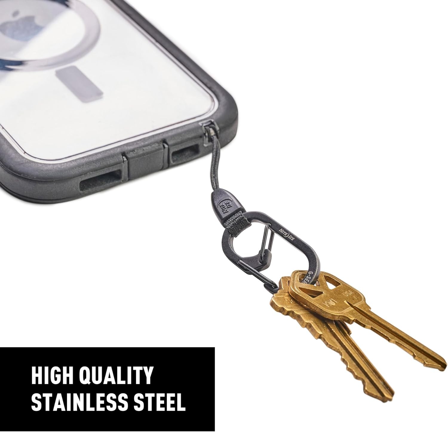 Nite Ize G-Series Mini Lanyard and Stainless Steel Carabiner 2-Pack