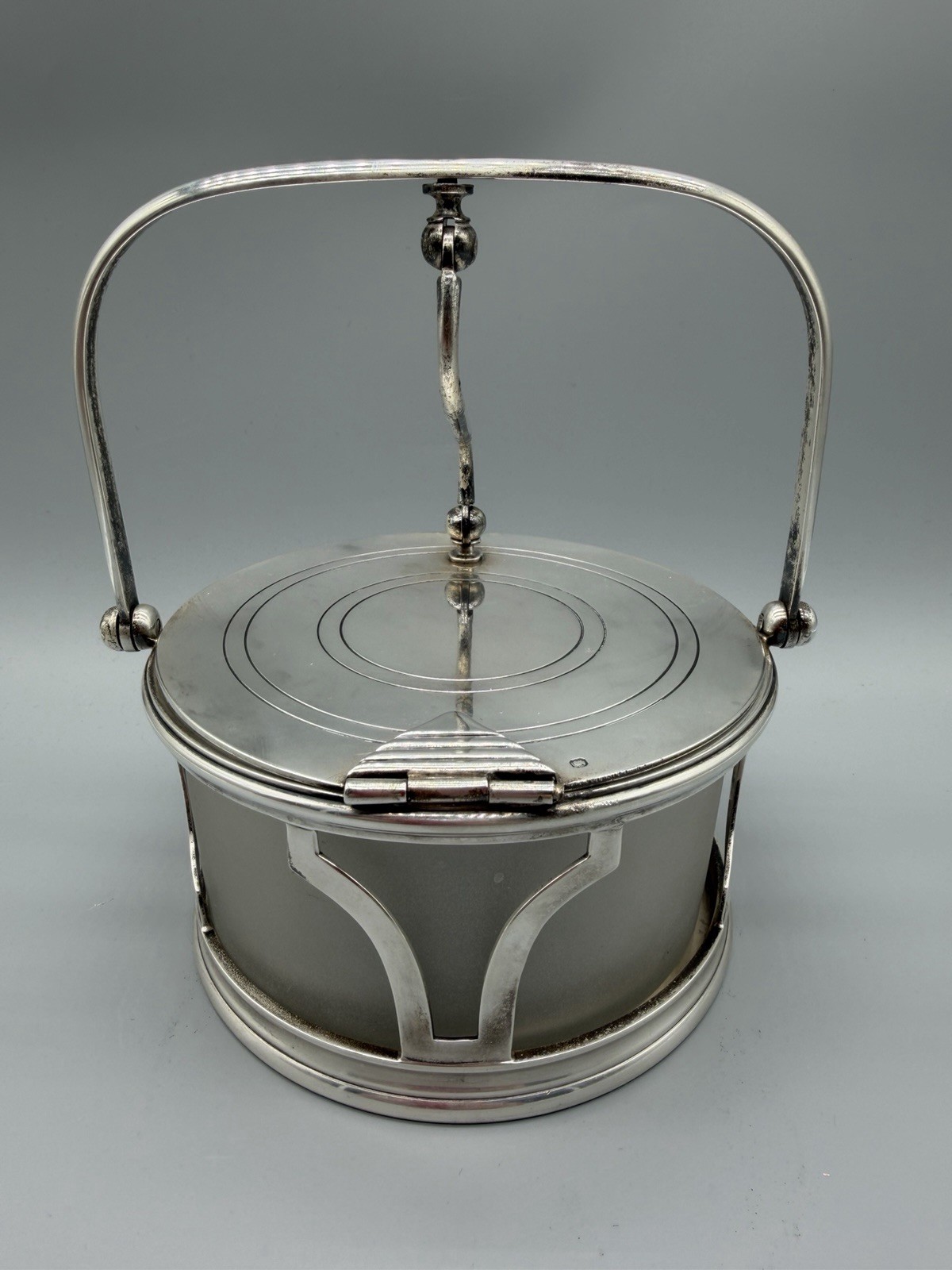 French Boulenger Art Deco Sterling Silver Cheese Serving Dish, 510 grams