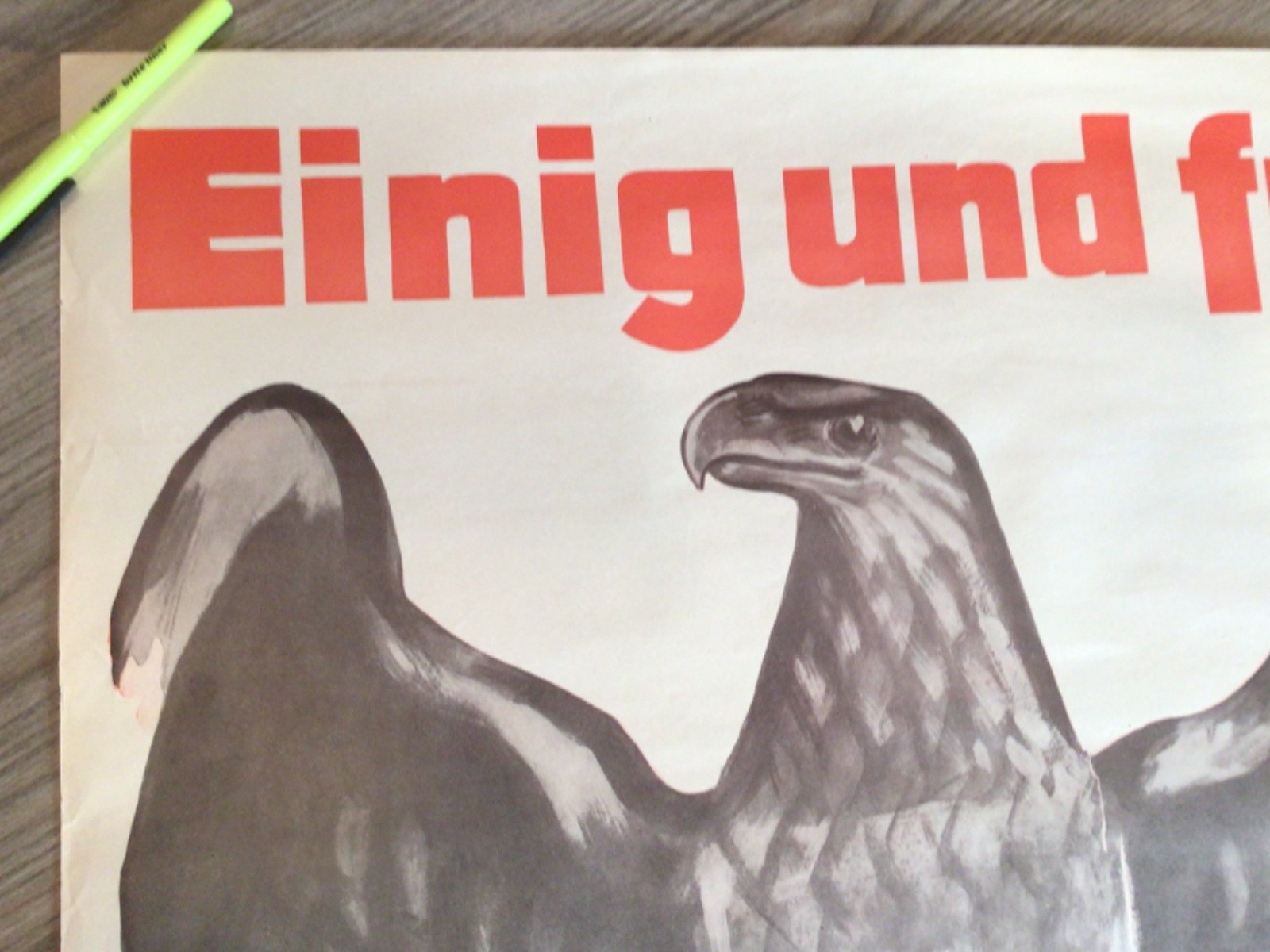 Original WWII German Poster -Excellent & Large