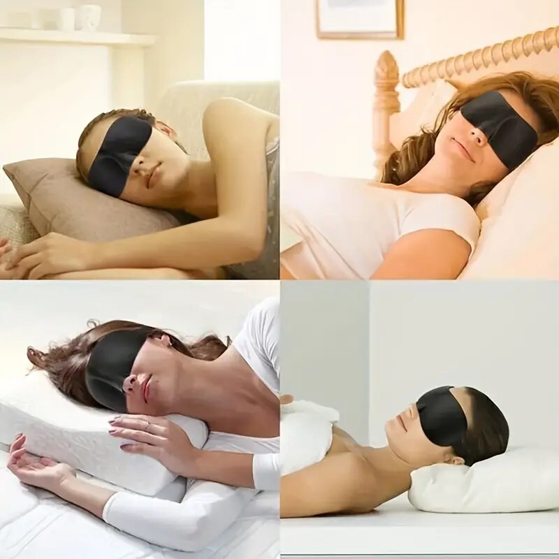 5PCS Travel 3D Eye Mask Sleep Soft Padded Shade Cover Rest Relax Blindfold