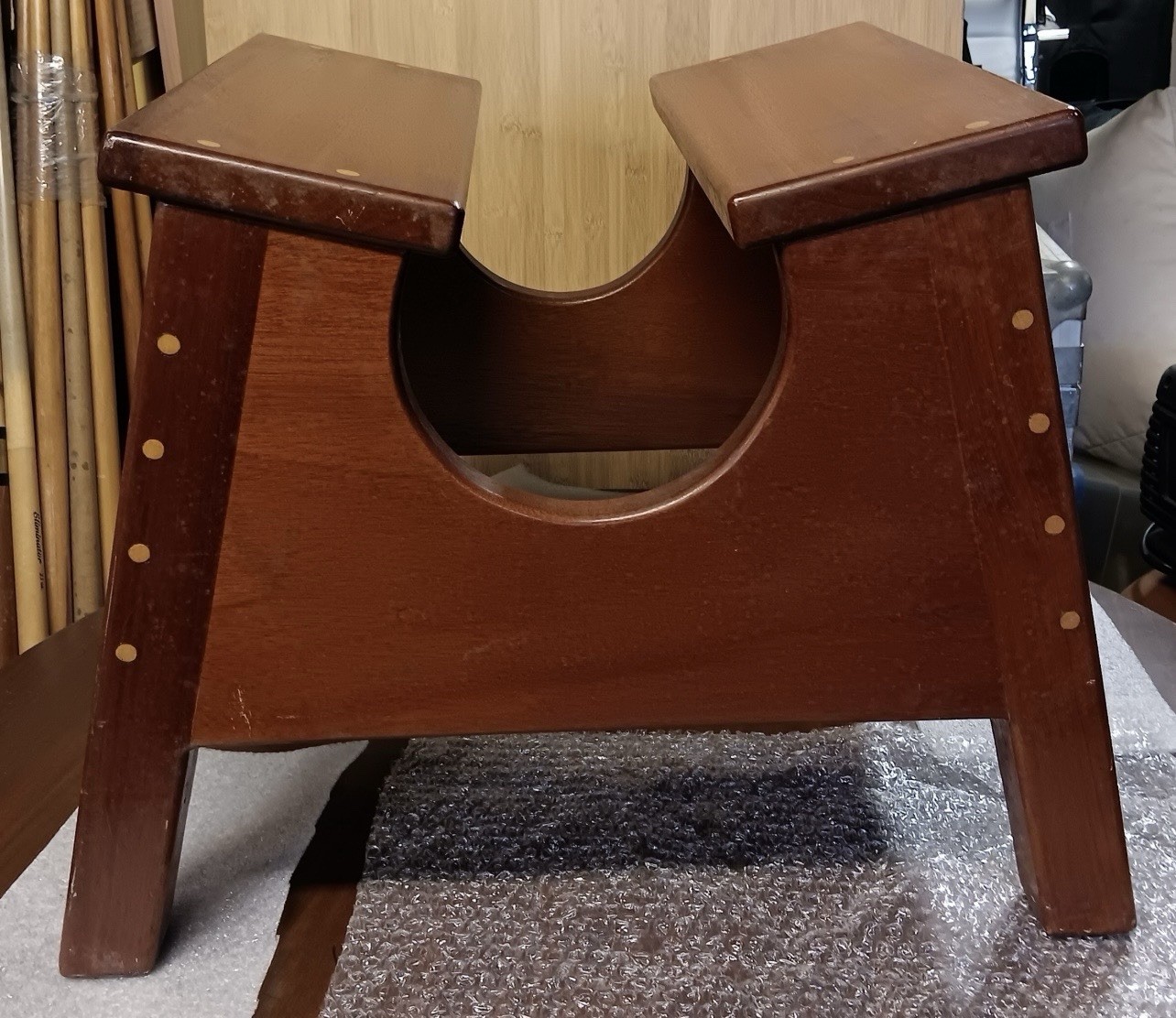 Mahogany bathing stool
