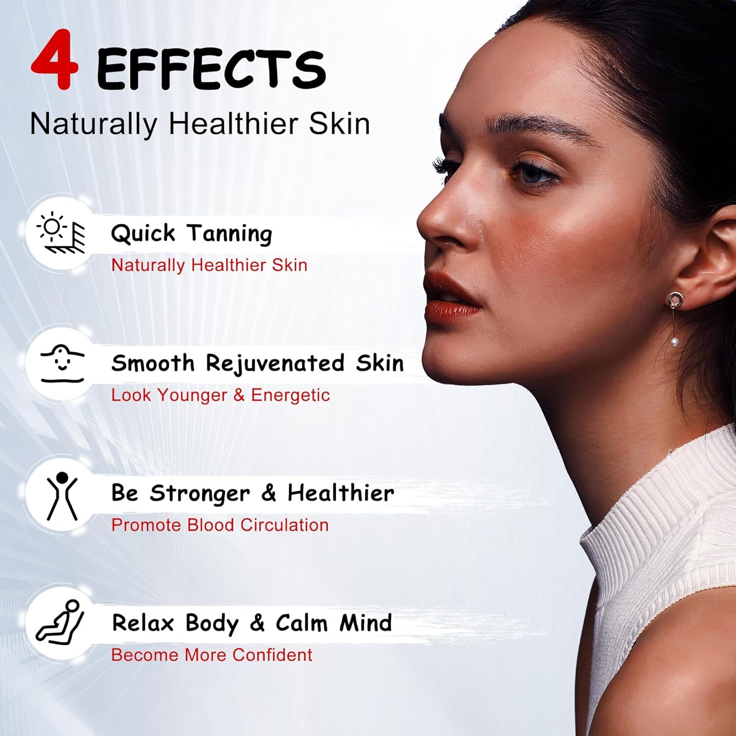 UV Facial Tanning Lamp Solarium Panel Sun Lamp Tanning Lamp Thearpy Light Skin