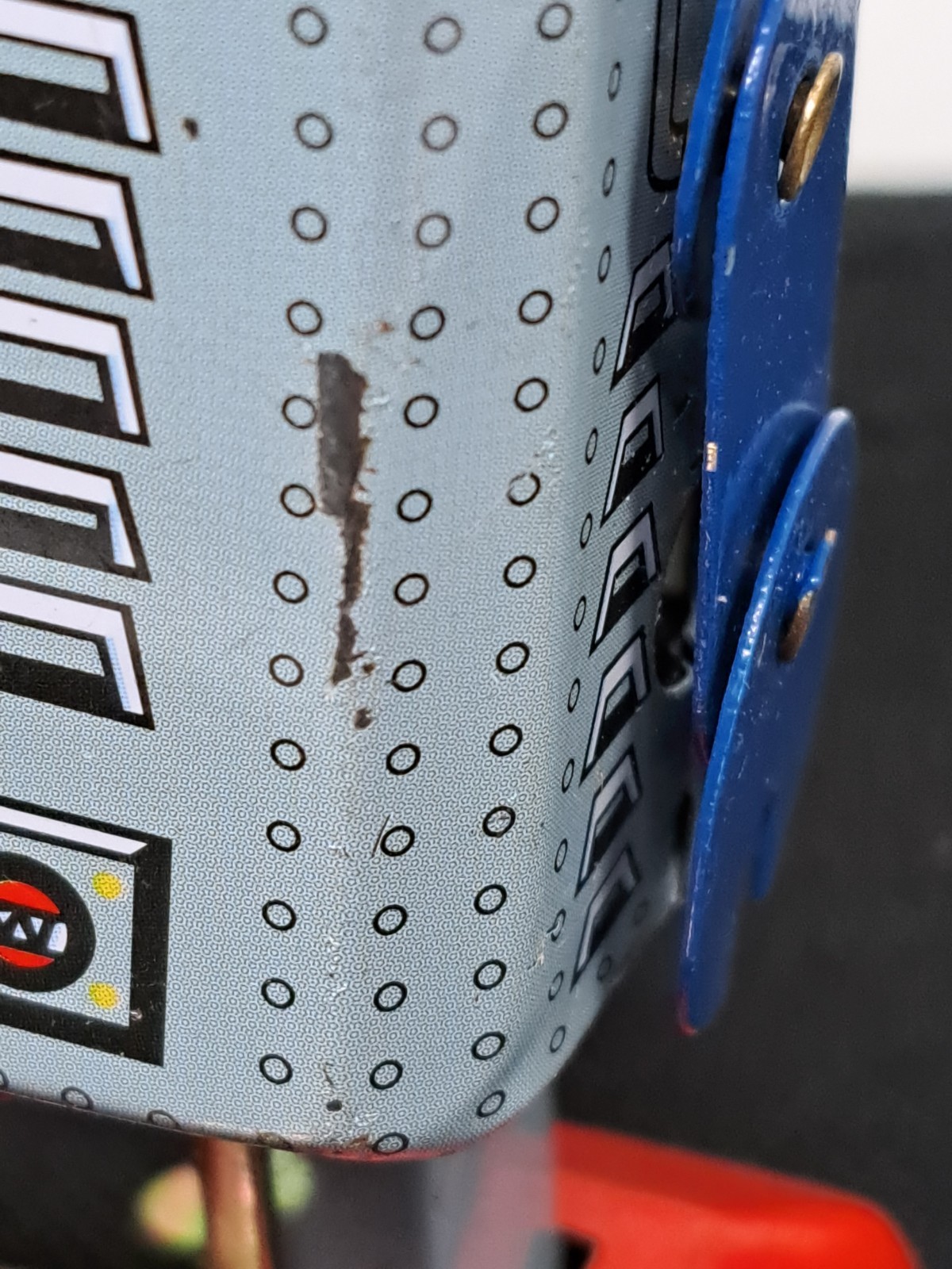 Tin Robot 4.5" Wind Up Blue Litho Retro Collectible Mini Robot MS294