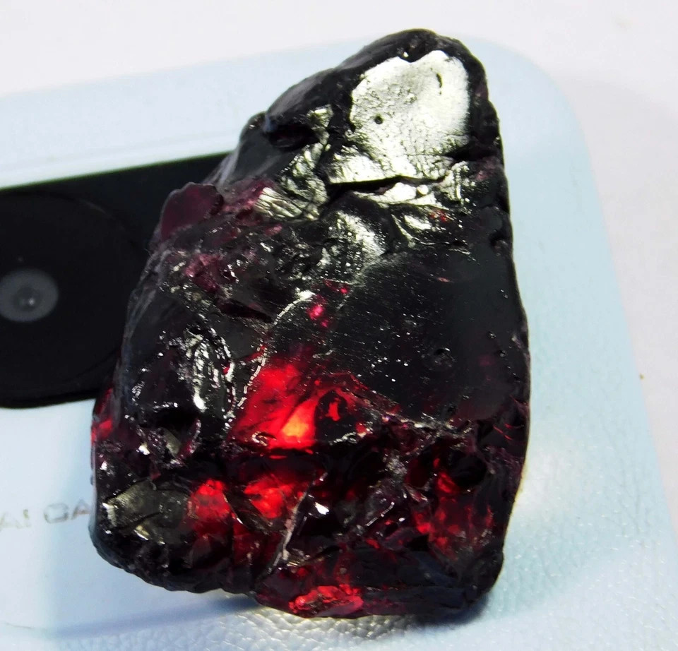 93.30 CT Natural Red Mexican Fire Opal Translucent Rough Loose Gemstone