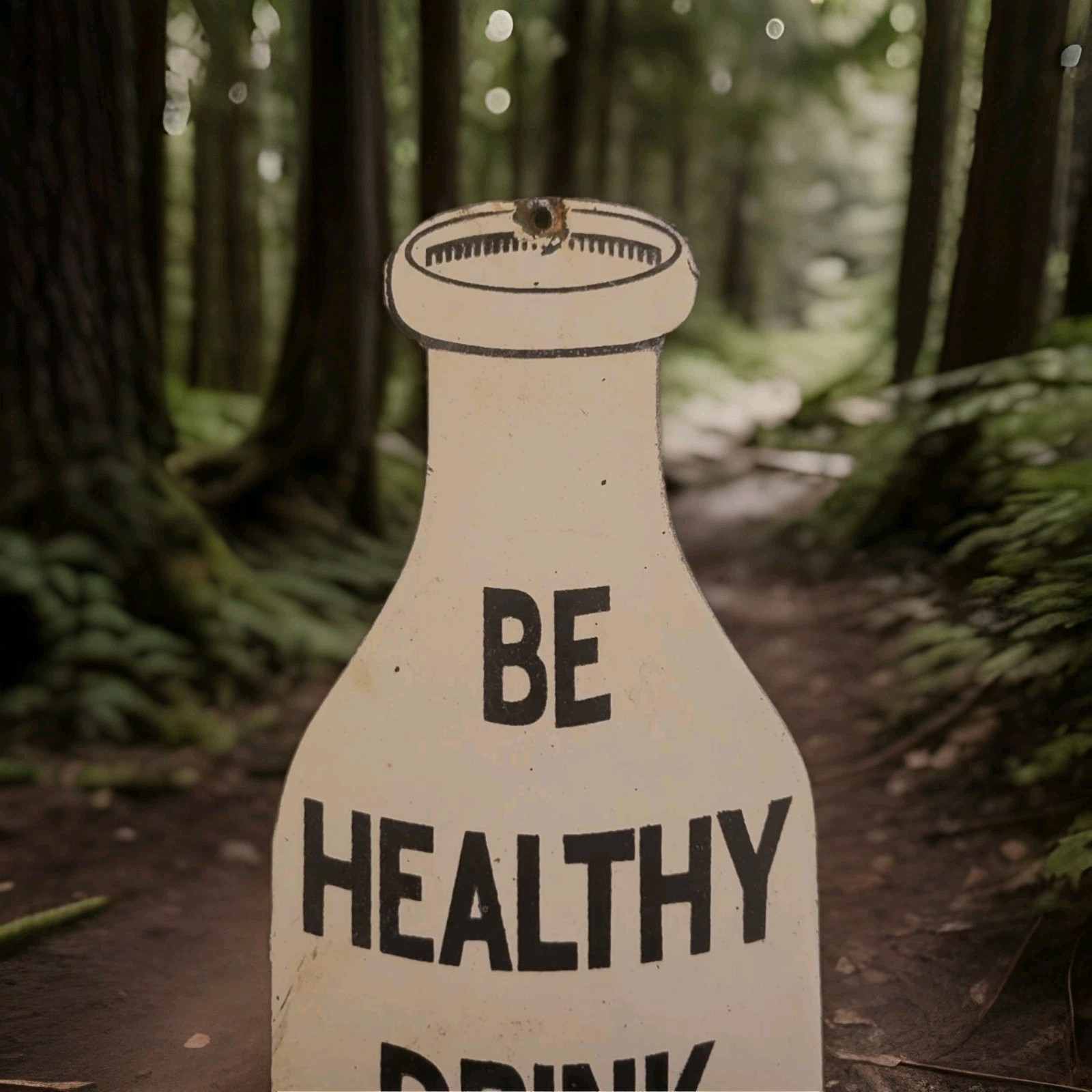 Vintage Milk Pocelain Sign Mayfield Borden Dairy Cheese Be Healthy Gas Oil USA